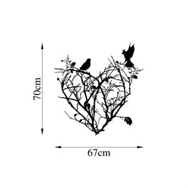 Wallity Bush Hearth - 468 Escultura de Pared de Metal Negra